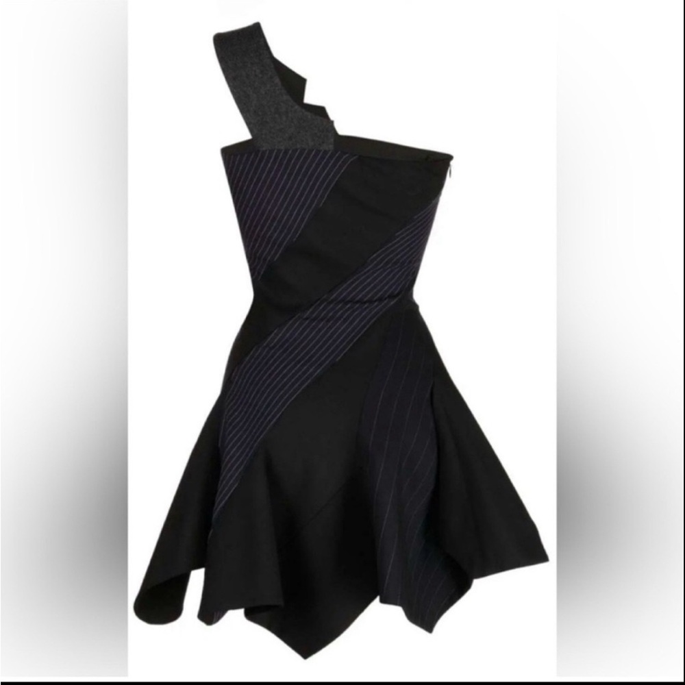 MONSE Deconstructed Midnight Suiting Mini Dress 6